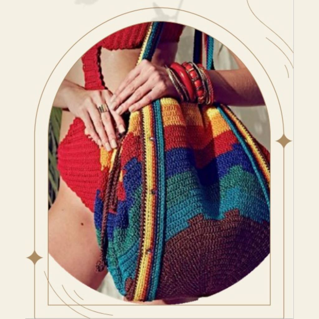 🌈✨ Bolsa Arco-Íris em Crochê: Estilo, Cor e Criatividade! 🧶💖
